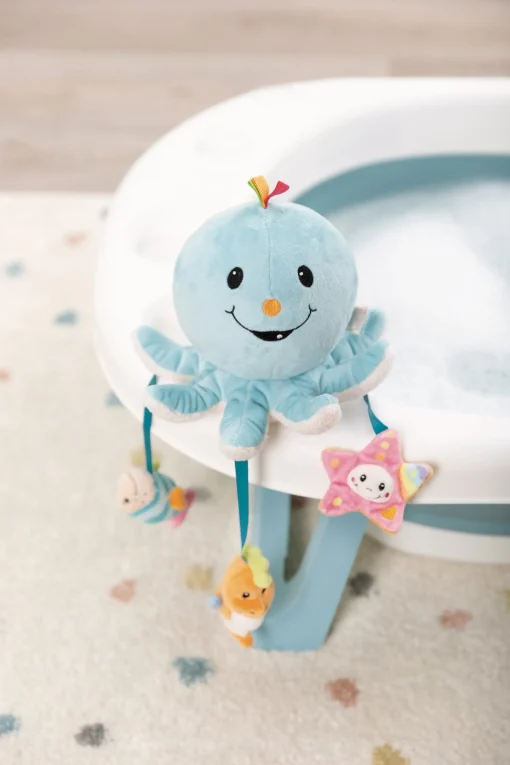 Badekuscheltier Oktopus Octily mit 3 Spielfiguren in Geschenkverpackung