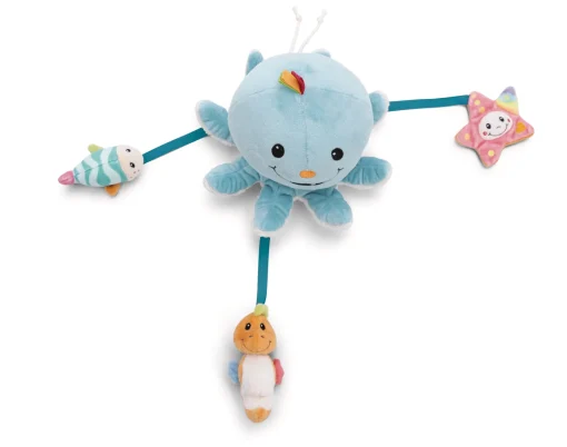 Badekuscheltier Oktopus Octily mit 3 Spielfiguren in Geschenkverpackung