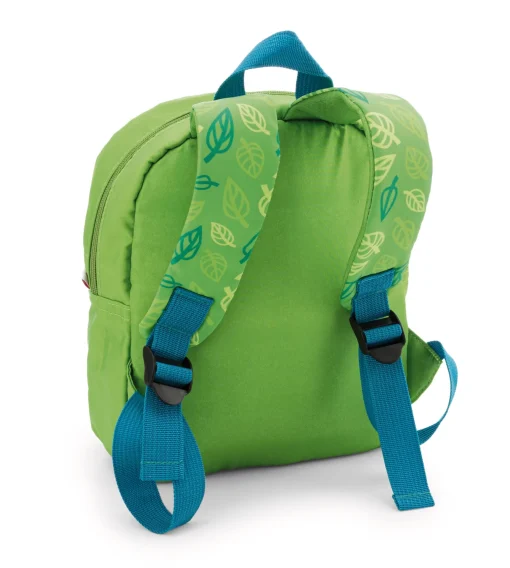 Grüner Rucksack mit Plüschtier Roter Panda