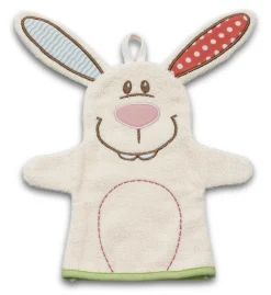 Kapuzenbadetuch Hase Tilli und Spiel-Waschhandschuh in Geschenkverpackung