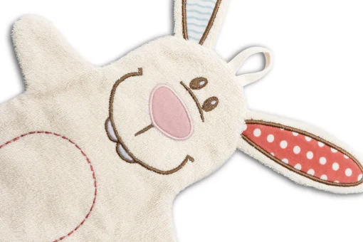 Kapuzenbadetuch Hase Tilli und Spiel-Waschhandschuh in Geschenkverpackung