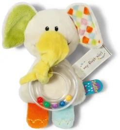 Kuscheltier Elefant Dundi mit Ringrassel