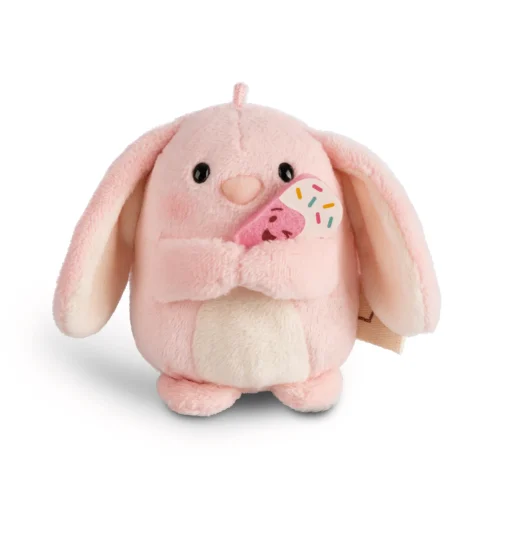 Kuscheltier Set Hase Pibu mit Softeis u. Erdbeerkostüm in Geschenkbox