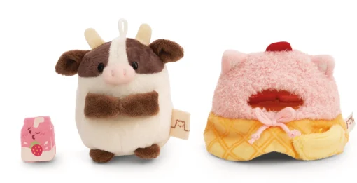 Kuscheltier Set Kuh Moona mit Milch-Shake u. Softeiskostüm in Geschenkbox