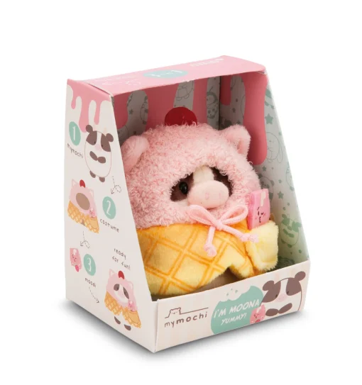 Kuscheltier Set Kuh Moona mit Milch-Shake u. Softeiskostüm in Geschenkbox