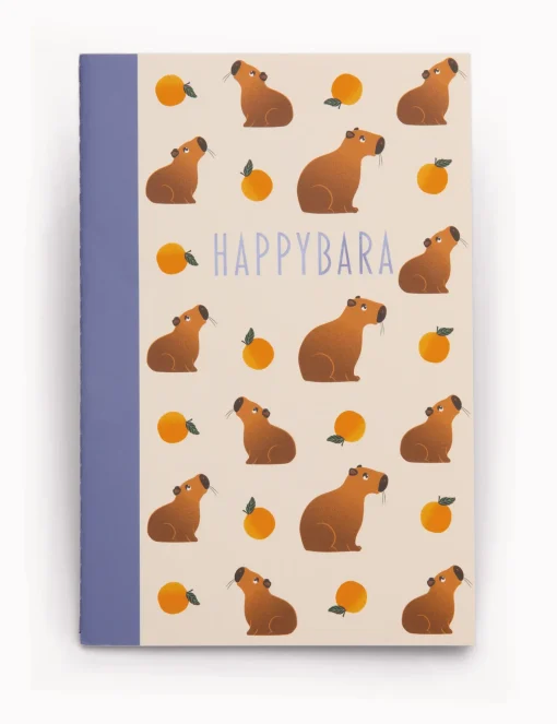 Liniertes Notizheft Capybara "Happybara"
