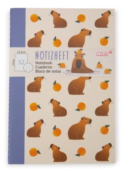 Liniertes Notizheft Capybara "Happybara"