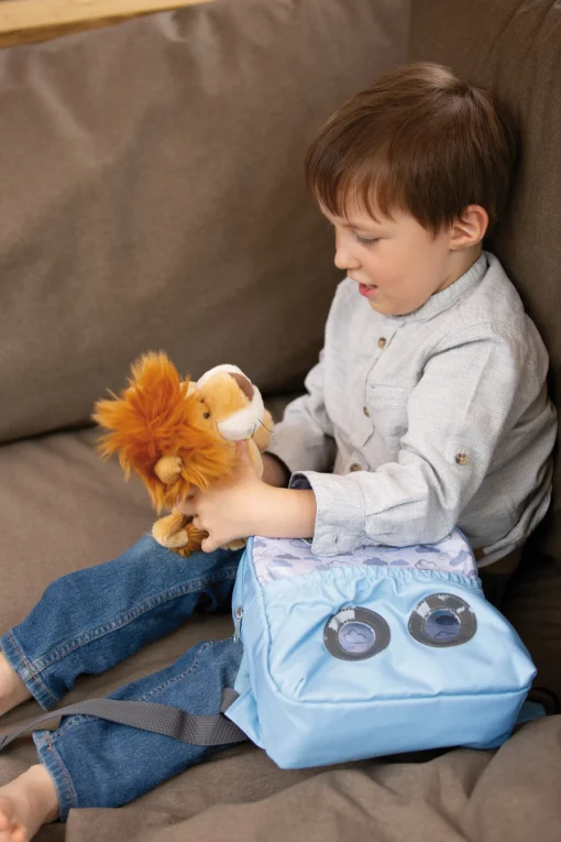 Rucksack mit Löwe Plüschtier