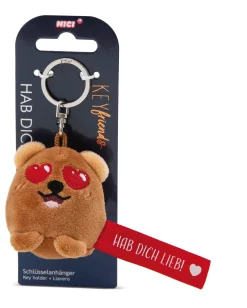 Schlüsselanhänger Bär „Hab dich lieb!“