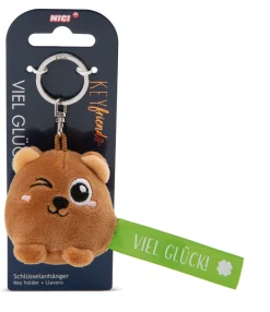 Schlüsselanhänger Bär „Viel Glück!“