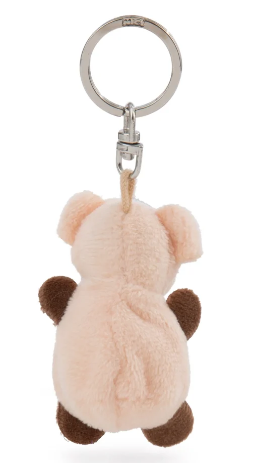 Schlüsselanhänger Schwein mit Kleeblatt