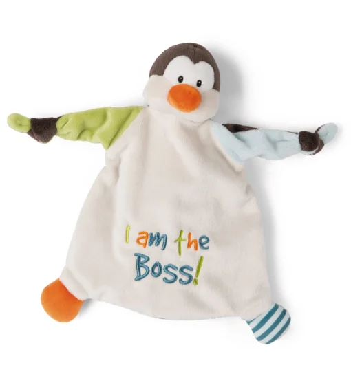 Schmusetuch Pinguin "I am the Boss"