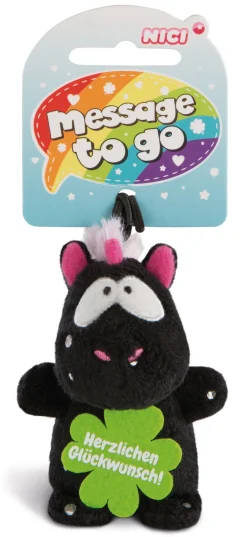 Anhänger Einhorn Carbon Flash "Herzlichen Glückwunsch"