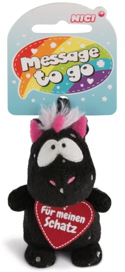 Anhänger Einhorn Carbon Flash "Für meinen Schatz"