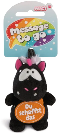 Anhänger Einhorn Carbon Flash "Du schaffst das"