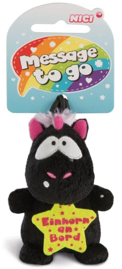 Anhänger Einhorn Carbon Flash "Einhorn an Bord"