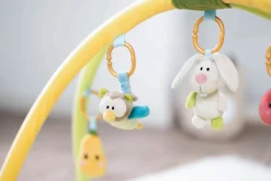 3-D Activity-Decke Hase und Eule mit Spielkissen und Spielbogen