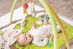 3-D Activity-Decke Hase und Eule mit Spielkissen und Spielbogen