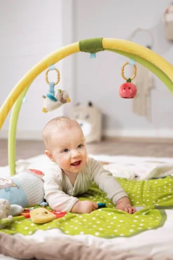 3-D Activity-Decke Hase und Eule mit Spielkissen und Spielbogen