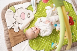 3-D Activity-Decke Hase und Eule mit Spielkissen und Spielbogen