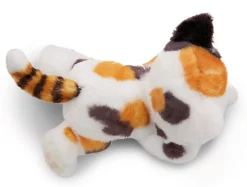 Gefleckte Kuscheltier Katze im Körbchen