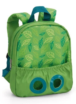 Grüner Rucksack mit Plüschtier Löwe