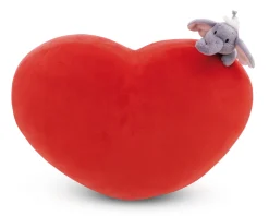 Herzförmiges Kissen Love Elefant mit Kuscheltier Elefant