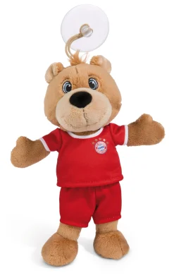 Kuscheltier FC BAYERN Bär Berni mit Trikot und Saugnapf NICI GREEN