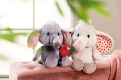 Kuscheltier Love Elefant mit Magnet Herz dunkelgrau NICI GREEN