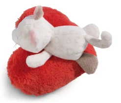 Kuscheltier Love Katze auf Herz liegend NICI GREEN