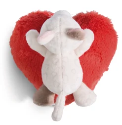 Kuscheltier Love Katze auf Herz liegend NICI GREEN