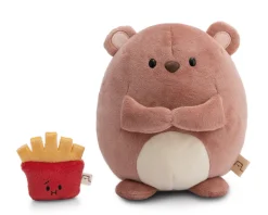 Kuscheltier mymochi Bär Nomo 16cm mit Pommes in Geschenkbox