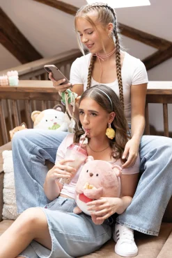 Kuscheltier mymochi Bär Nomo 27cm mit Pommes