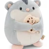 Kuscheltier mymochi Hamster Shai 16cm mit Keks in Geschenkbox