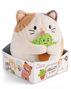 Kuscheltier mymochi Katze Angy 16cm mit Kaktus in Geschenkbox