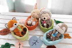 Kuscheltier Otter mit Fisch 12cm im blauen Körbchen NICI GREEN