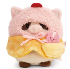 Kuscheltier Set Kuh Moona mit Milch-Shake u. Softeiskostüm in Geschenkbox