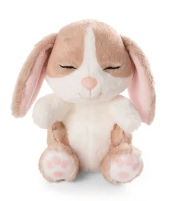 Kuscheltier Sleeping Pets Hase cappuccino 12cm im grünen Körbchen