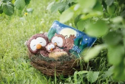 Liegendes Kuscheltier Eule Oscar