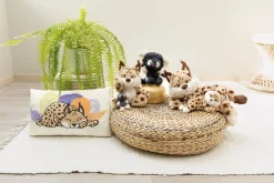 Liegendes Kuscheltier Luchs Mutter & Kind NICI GREEN