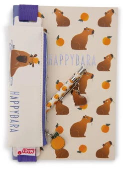 Liniertes Notizheft Capybara "Happybara"