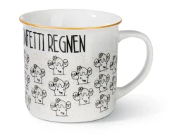 Porzellantasse metallic "Für dich soll es Konfetti regnen"