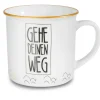 Porzellantasse metallic "Gehe Deinen Weg"