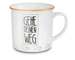 Porzellantasse metallic "Gehe Deinen Weg"