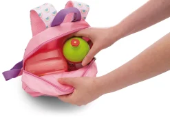 Rosa Rucksack mit Plüschtier Hase