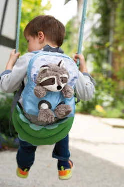 Rucksack mit Waschbär Plüschtier
