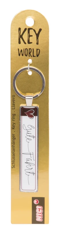 Schlüsselanhänger Key World 'Gute Fahrt'