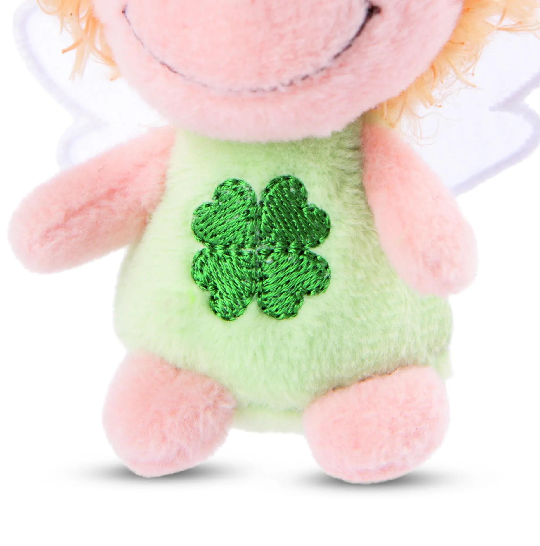 Schlüsselanhänger Schutzengel grün "Ich bring dir Glück"