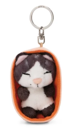 Schlüsselanhänger Sleeping Pets Schwarze Katze NICI GREEN