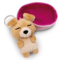 Schlüsselanhänger Sleeping Pets Hellbrauner Hund NICI GREEN